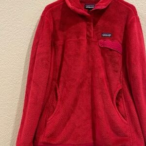 Patagonia Red Re-tool Fleece Pullover